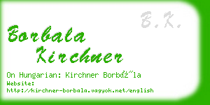 borbala kirchner business card